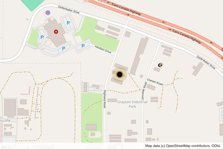 Map showing Iron Boxing at 69 Highland Road, Moose Jaw